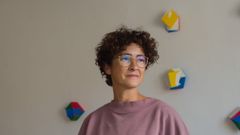 Mar Vicente en su estudio en Villach, en el sur de Austria