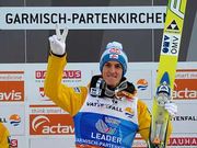 Gregor Schlierenzauer celebra su triunfo. <span lang= es-es >afp</span>