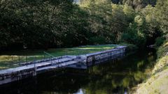 Playa fluvial del r�o Pac�n en Entrimo