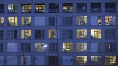 Chuac, vista de las �reas de hospitalizaci�n a trav�s de las cristaleras