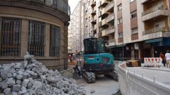 Obras en el centro de Ourense