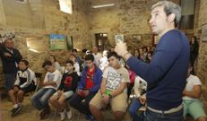 Imaxe da sesi�n inaugural das aulas Isidro Parga Pondal. 