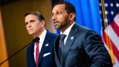 Kash Patel, director del FBI, durante una rueda de prensa.