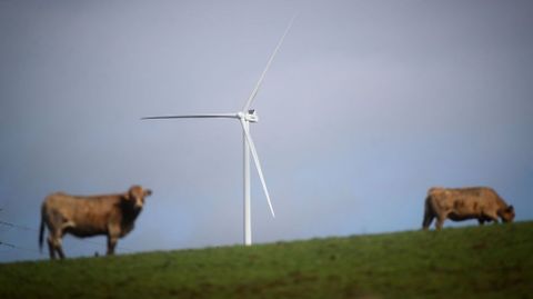 Aerogenerador del parque Mondigo que acaba de comprar Recursos de Galicia