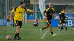 Salva Sevilla, de 39 a�os, particip� en su primera sesi�n de trabajo con el D�por
