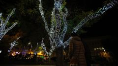 Alumbrado navide�o encendido en A Coru�a