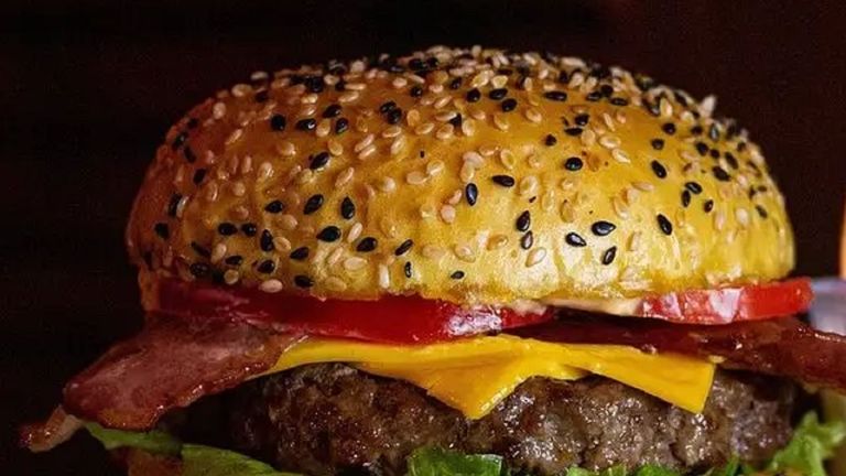 Foto de archivo de una hamburguesa
