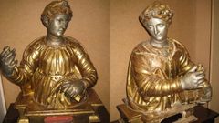 Dos im�genes de santa Susana (izquierda) y santa Victoria se hallan entre las obras art�sticas que ahora se pueden mostrar a los visitantes del Museo de Arte Sacro