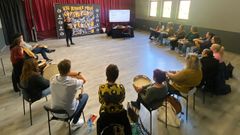 Felisa Segade protagoniz� los Obradoiros de Pandeira, instrumento tradicional en la monta�a lucense.