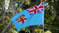 A bandeira das illas Fixi cont�n s�mbolos naturais