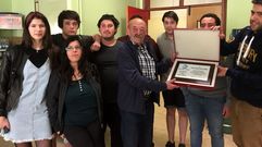 Jos� Carlos D�az en una foto de mayo del 2018, cuando sus alumnos le organizaron un homenaje con motivo de su jubilaci�n