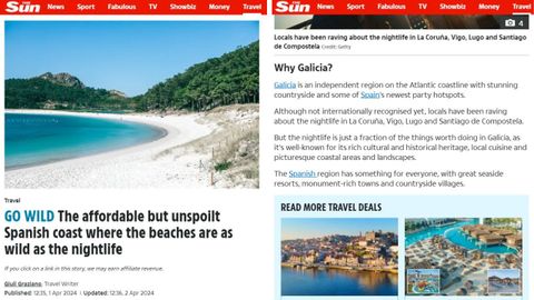 El medio londinense dedicó este mes de abril una información detallada sobre el turismo en Galicia