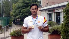 Rodrigo Germade, oro y plata en el �ltimo mundial, a su llegada a Racice