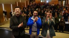 Ana Pont�n presentou a Pablo Vidal (centro), que repite como candidato do BNG � alcald�a de Ordes