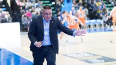 Diego Epifanio, durante el encuentro entre el Oviedo y el Leyma