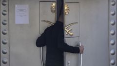 Entrada del consulado saud� en Estambul, Turqu�a