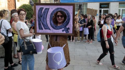 Manifestaci�n en Monforte contra el auto que deja en libertad a los miembros de La Manada