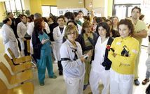Concentraci�n en el hospital de Barbanza, esta semana.