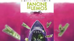 Cartel anunciador del festival Fancine de Lemos, inspirado en el del filme Tiburn