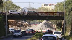Vista de la carretera de la Trinchera en uno de los extremos del baip�s habilitado por las obras.