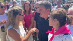 Yolanda D�az, Valent�n Gonz�lez Formoso y Marta Lois, en una imagen de agosto