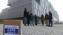 El PP lucense ha recogido cerca de 3.000 firmas para reclamar la apertura del nuevo auditorio