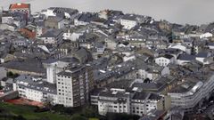 Vista del casco urbano de Viveiro desde el mirador de San Roque