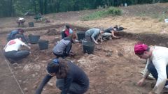 Un aspecto de las excavaciones arqueol�gicas realizadas en el yacimiento de Vilarello