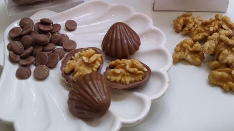 Perlas de Santiago de la bomboner�a artesana TeoAta, en O Preguntoiro.