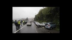 Accidente m�ltiple en la avenida del Pasaje