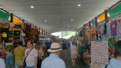 Feria de Muestras de Asturias.Una de las galer�as comerciales de la Feria de Muestras de Asturias