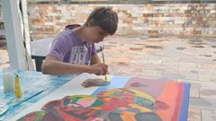 Enol Blanco pintando