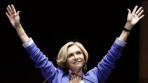 Valrie Pcresse, durante la celebracin de su triunfo de presidenta de la regin Isla de Francia, el pasado lunes.