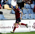 Richi, celebrando su gol ante el R�pido de Bouzas.