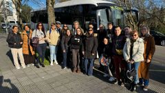 Salida de los alumnos del campus ourensano hacia el balneario de Mondariz.