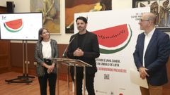 El director del festival Amal, Ghaleb Jaber Mart�nez, present� este jueves en Santiago el programa junto a la concejala de Acci�n Cultural, Mercedes Ros�n, y al director xeral de Cultura de la Xunta, Anxo Lorenzo