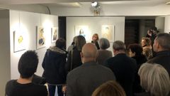 Un momento del acto inaugural de la exposici�n en la Casa de Cultura