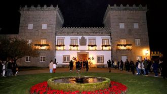 Alumbrado de Navidad del Pazo de Castrelos en una foto del pasado mes de noviembre