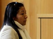 Milena Carolina, durante el juicio por asesinato. 