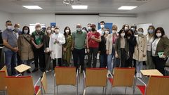 Foto de familia de la nueva junta de personal del CHUO.