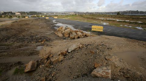 Terrenos sobre los que se levantarán las dos nuevas cabinas de pintado de Navantia Fene