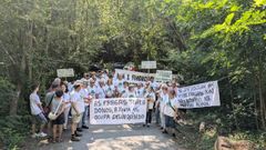 Protesta celebrada este domingo por los propietarios de las Fragas do Eume.