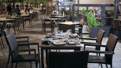 Una de las c�ntricas terrazas de Lugo