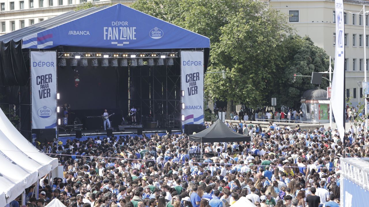 La plantilla del Dépor llegará alrededor de las 2.30 horas a la explanada de Riazor para celebrar el ascenso