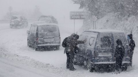 Temporal de nieve en O Cebreiro 