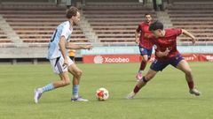 Imagen del partido jugado entre el Estradense y el Compostela la semana pasada.