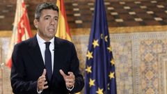 El presidente de la Generalitat, Carlos Mazn, pronuncia su discurso de fin de ao, en un 2024 marcado por la tragedia de la dana del 29 de octubre, que dej 223 vctimas mortales y tres desaparecidos,