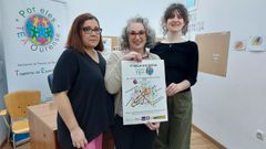 Rebeca Iglesias (madre de un ni�o autista), Mar�a Losada, vicepresidenta de la asociaci�n Por Eles TEA, y Marta Bravo, de Estudio Repenica, presentaron la gala ben�fica
