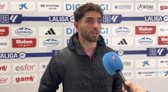 Javi Rueda, tras el partido entre Celta y Oviedo.