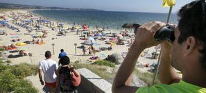 La playa de A Lanza es la preferida por los arousanos; para tomar el sol, para ba�arse en sus olas o, simplemente, para caminar por su extenso arenal. 